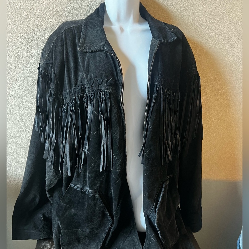 ONE OF A KIND FRINGE BLACK JACKET